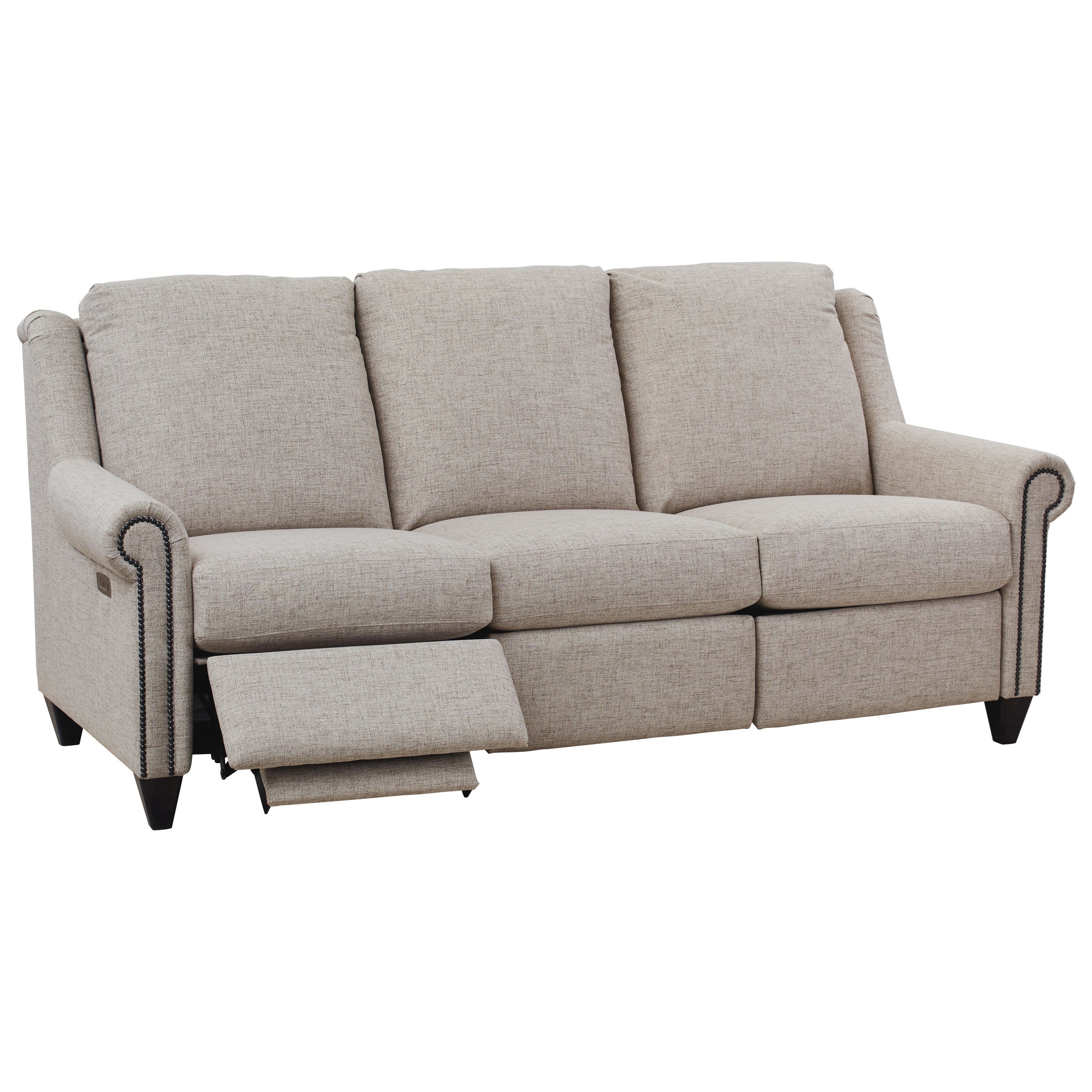 Reclining sofa with wooden legs best sale